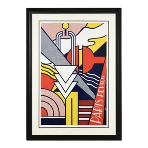 1967 Roy Lichtenstein Paris Review Signed Poster Print, Framed