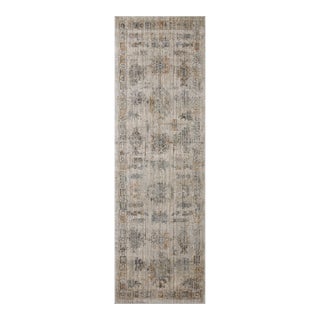 Jean Stoffer x Loloi Katherine Pebble / Ocean 2'-7" x 10'-0" Runner Rug For Sale