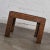 Brown Vintage Modern Square Lane End or Side Table With Carved Leg Design & Chevron Veneer Top For Sale - Image 8 of 13