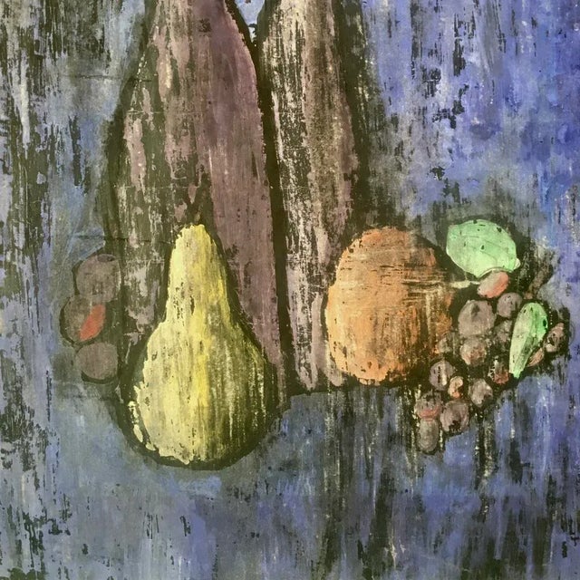 'Still Life of Fruit and Bottles' Circa 1965 For Sale - Image 4 of 6
