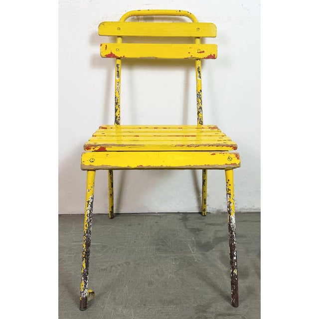 Mid-Century Modern Vintage Industrial Yellow Chair, 1960s For Sale - Image 3 of 16