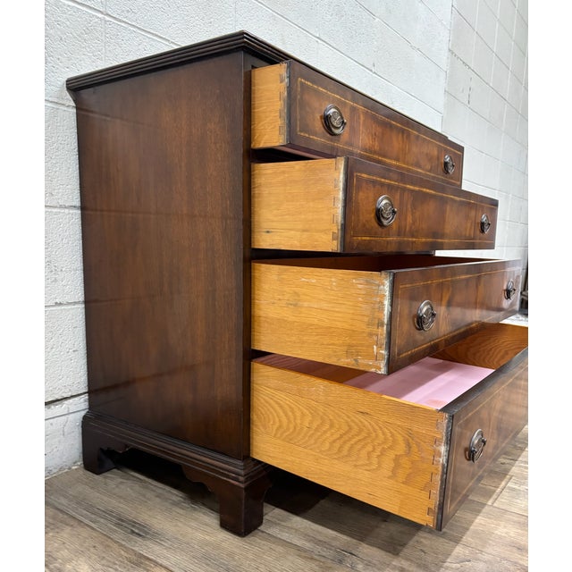 Wood Vintage Williams Kimp Furniture Co Chippendale Mahogany Side Chest of Drawers For Sale - Image 7 of 11