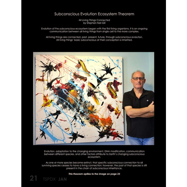 "Subconscious Evolution Ecosystem Theorem" Contemporary Abstract Acrylic Painting For Sale In Orlando - Image 6 of 6