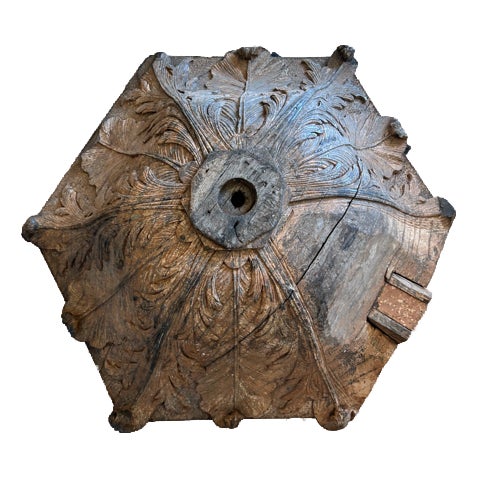 Antique Carved Wooden Architectural Element For Sale