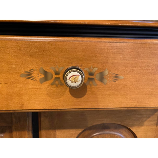 20th Century Hitchcock Early American Display Hutch with Brass Door
