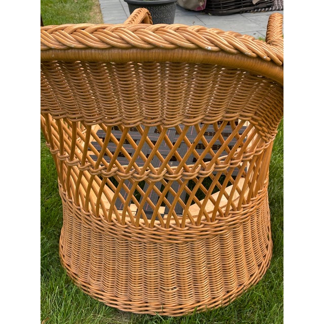 1970s Henry Link Wicker Sofa Frame Set 3 Pieces Chairish