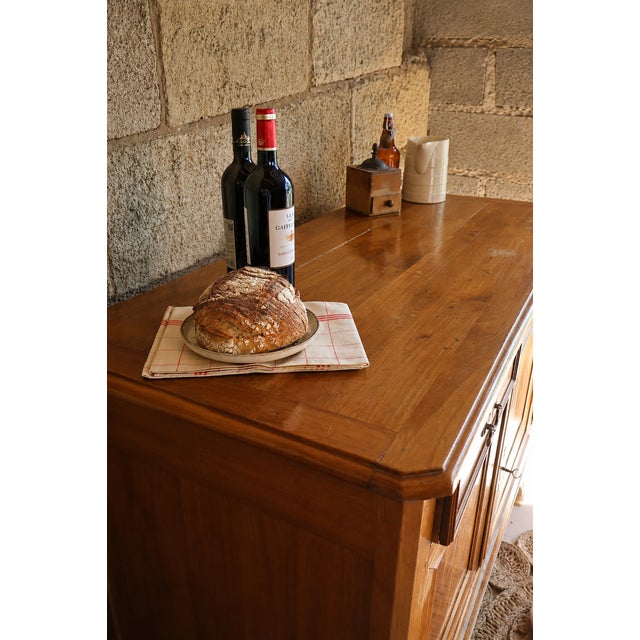 Antique French Rustic Sideboard in Cherrywood, Early 1900s For Sale - Image 4 of 10