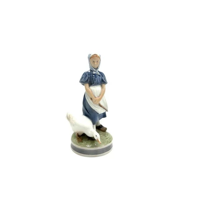Porcelain Figurine Girl with a Goose from Royal Copenhagen, Denmark, 1960s For Sale - Image 10 of 10