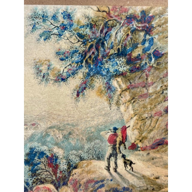 Mid 19th Century Antique George Baxter Print After John Frederick Tennant of the Wye River For Sale - Image 5 of 5