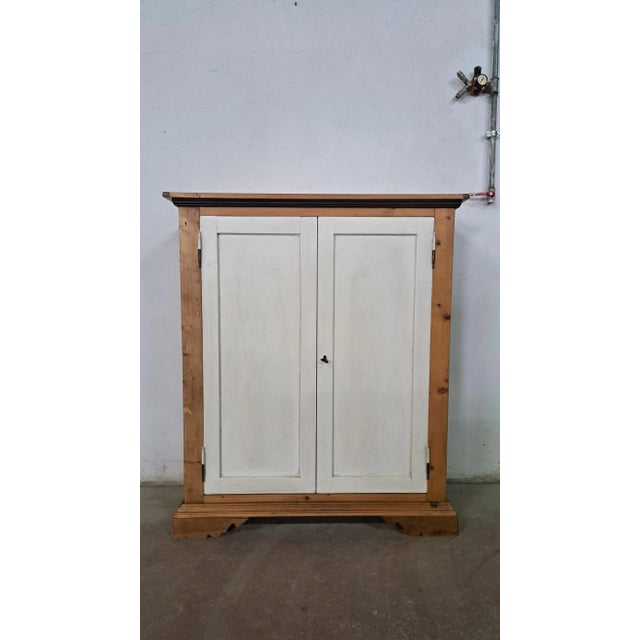 Beige Painted Fir Cupboard, 1980s For Sale - Image 8 of 8