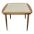 Mid-Century Oak and Pu Leather Top Folding Card Table For Sale