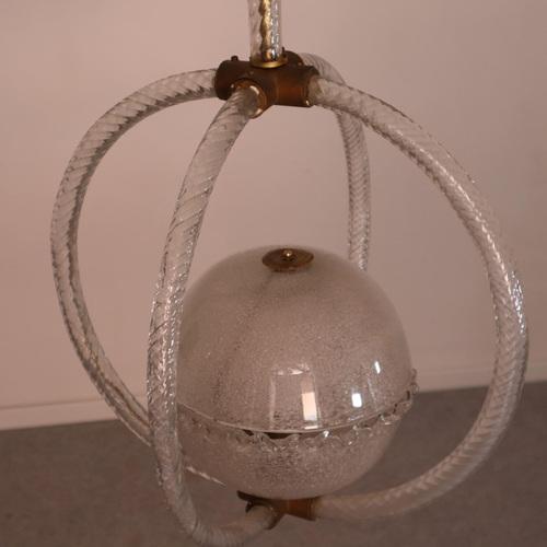 Murano Glass Chandelier by Barovier & Toso, 1940s For Sale - Image 5 of 6
