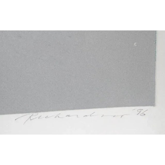 Monotype Jean Richardson Year: 1996 Size: 26 in. x 39.5 in. Monoprint, Signed Rendered as a flash of white moving quickly...