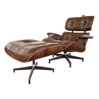 1970s Herman Miller Eames Chair and Ottoman For Sale