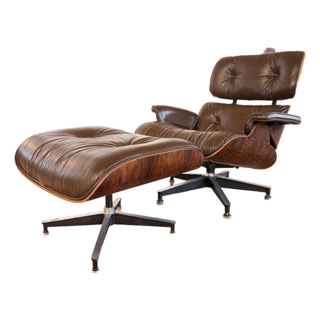 1970s Herman Miller Eames Chair and Ottoman For Sale