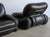 Black leather vintage "Okay Lounge Chairs" by Adriano Piazzesi Size: 33.47 in (85 cm) H x 38.19 in (97 cm) W x 37.8 in (96...