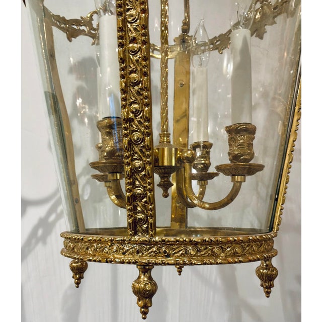 Myran Allan Luxury Lighting Neoclassical French Bronze Dore Lantern For Sale - Image 4 of 5