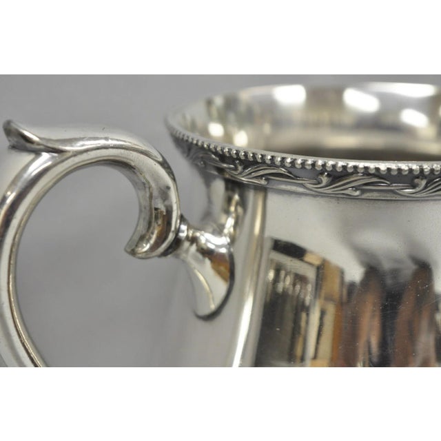 Mid 20th Century Vintage n.s. Co Victorian Bulbous Silver Plated Lemonade Beverage Water Pitcher For Sale - Image 5 of 13