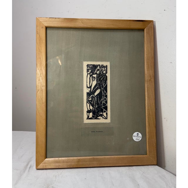 Up for sale is a vintage 1953 original print by Shiko Munakata from the series Yaso junishito hanga saku (Woodcuts of the...