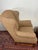 Vintage Transitional Wing Chair With Ottoman Upholstered in an Attractive Woven Fabric For Sale - Image 9 of 9