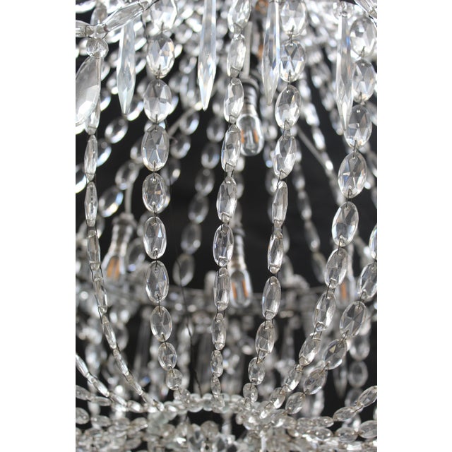 Antique French Chandelier in Crystal, 1800s For Sale - Image 4 of 16