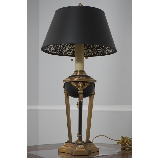 Age: C.1972 Details: Heavy Brass Construction Holds 2 Bulbs High Quality Construction Griffin Heads Solid Brass Hardware...