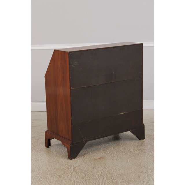 Antique Bench Made Inlaid Walnut Slant Front Desk For Sale - Image 16 of 16