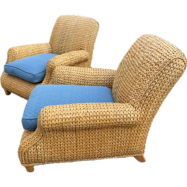 Ralph Lauren Woven Lounge Chairs, Set of 2 For Sale - Image 18 of 18