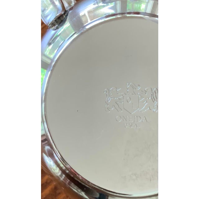 Vintage Oneida Silverplate Punch Bowl Set – 12 Cups & Ladle. See My Photos for Versatility! Traditional, Southern & Palm Beach Regency Hosting. For Sale - Image 10 of 12