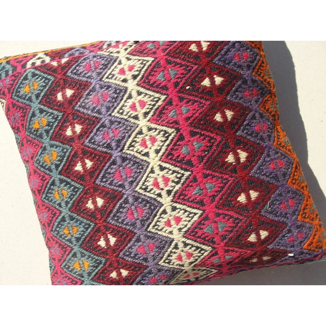 Art Deco Kilim Rug Pillow Cover For Sale - Image 3 of 9