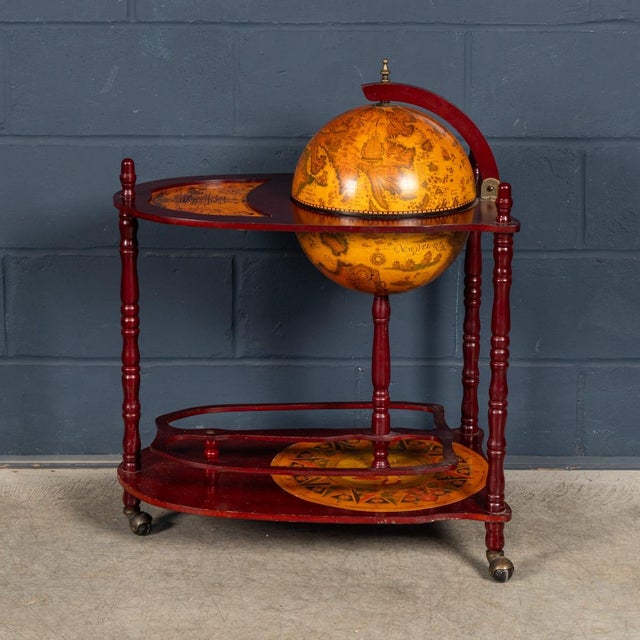 Vintage Italian Globe Drinks Trolley, 1980s For Sale - Image 4 of 18