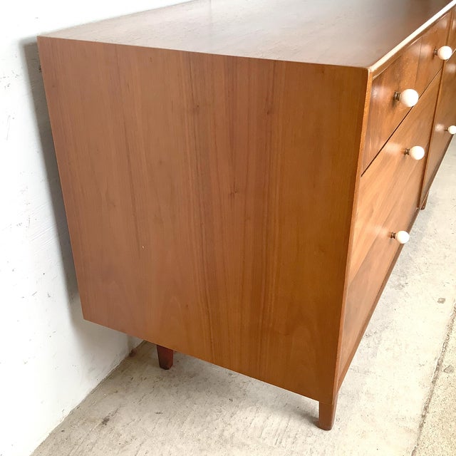 Brown Drexel 'Declaration' Walnut 8-Drawer Dresser by Kipp Stewart & Stewart MacDougall For Sale - Image 8 of 18