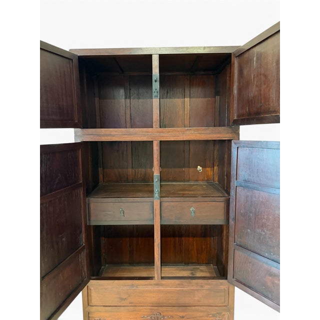 Early 20th Century Antique Chinese Rosewood & Cloisonné Enamel Compound Cabinet For Sale - Image 5 of 12