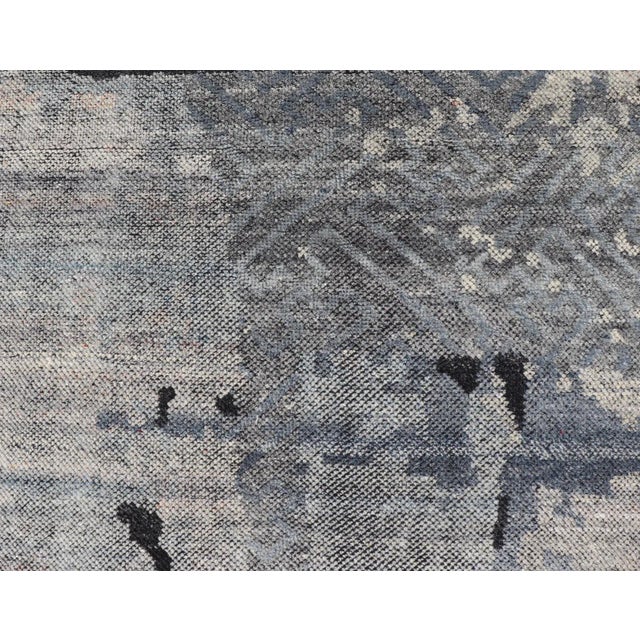 Textile Indian Modern Abstract Area Rug With All-Over Modern Design For Sale - Image 7 of 13