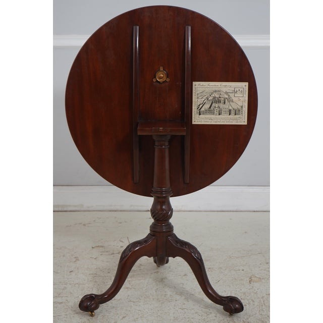 Baker Stately Homes Round Mahogany Lamp Table For Sale - Image 14 of 16