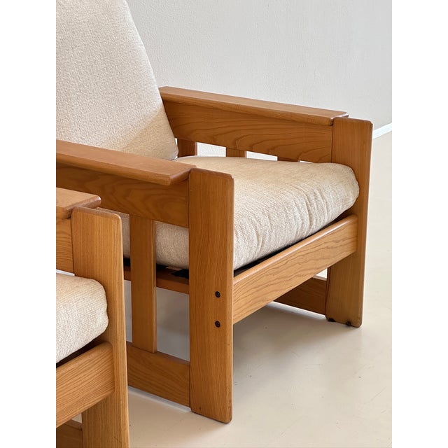 Danish-Style Armchairs in Ash and Cream-Colored Velvet Upholstery, 1970s, Set of 2 For Sale - Image 16 of 18