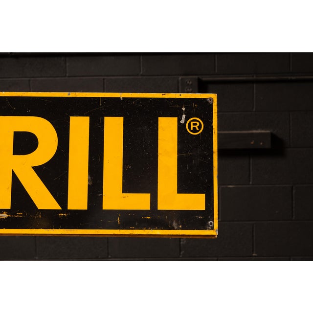 Vintage Mobile Drill Tin Sign For Sale In Chicago - Image 6 of 7