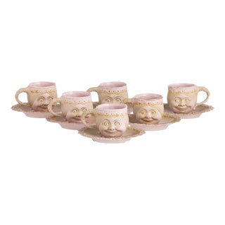 Porcelain Coffee Cups and Saucers from Schafer & Vater, Set of 12 For Sale