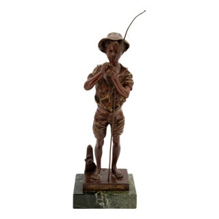 Fisherman Figure by Adolphe Jean Lavergne, 1890 For Sale