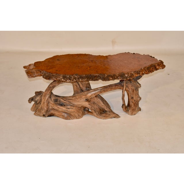 American Live Edge Bird's Eye Maple Coffee Table, Circa 1960's For Sale - Image 3 of 7