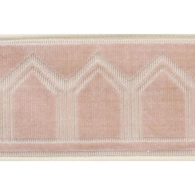 Mediterranean Sample - Schumacher Vizier Velvet Tape in Blush For Sale - Image 3 of 3