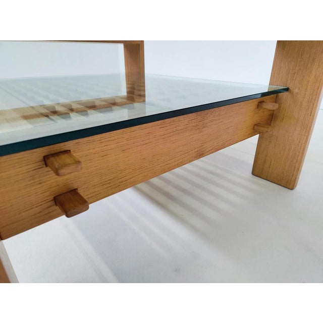 Mid-Century Modern Coffee Table in Wood and Glass attributed to Guiseppe Rivadossi, Italy, 1950s For Sale - Image 6 of 10