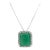 Natural Emerald Diamond Necklace 18" 14k White Gold 2.64 TCW Certified For Sale