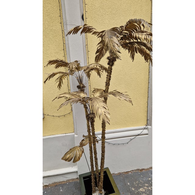 Palm Trees Three Trunks Model with Leaves from Maison Charles, 1960s, in Very Good conditions. Designed 1960 to 1969 I...