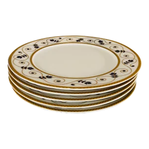 90s Wa?brzych Porcelain Salad Plates S /5