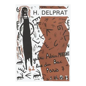1987 Hélène Delprat Maeght Gallery Exhibition Lithograph Poster