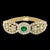 2020s Gia Cert Natural Zambian Emerald & 95 Ct Diamond 4 Piece Set 18 Kt Yellow Gold For Sale - Image 5 of 8