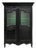 19th Century Black Vitrine Marriage Armoire For Sale