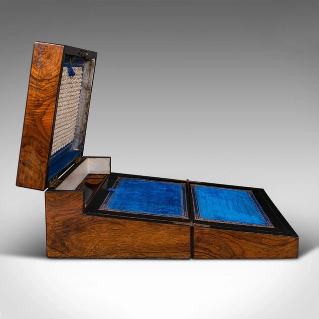 Wood 1830's Antique Ladies Utility Box For Sale - Image 7 of 12