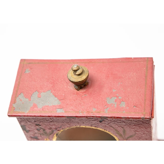 Red and Gold Pocket Watch Safe For Sale - Image 4 of 13